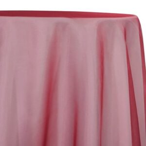 Table Overlay, Organza, 85"x85"- Burgundy