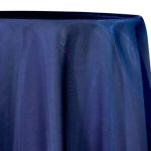 Table Overlay, Organza, 85"x85"- Navy Blue