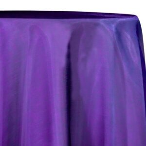 Table Overlay, Organza, 85"x85"- Purple