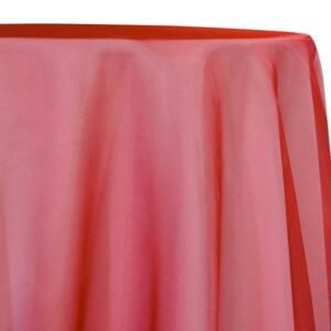 Table Overlay, Organza, 85"x85"- Red