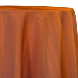 Table Overlay, Organza, 85"x85"- Rust