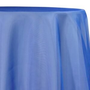 Table Overlay, Organza, 85"x85"- Sea Blue