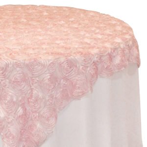 Table Overlay (85"x85")- Rosette- Blush