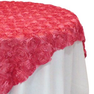 Table Overlay (85"x85")- Rosette- Coral