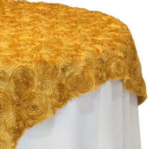 Table Overlay (85"x85")- Rosette- Gold