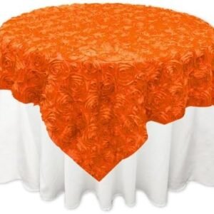 Table Overlay (85"x85")- Rosette- Orange