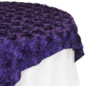Table Overlay (85"x85")- Rosette- Purple