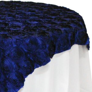 Table Overlay (85"x85")- Rosette- Royal Blue