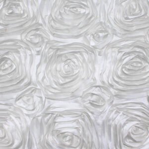 Rosette Satin, White