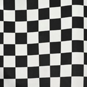 Lamour Satin, Checkers, Black & White